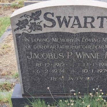 SWART Jacobus P. 1912-1974 & Winnie F.C. 1910-1975