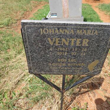 VENTER Johanna Maria 1947-2019