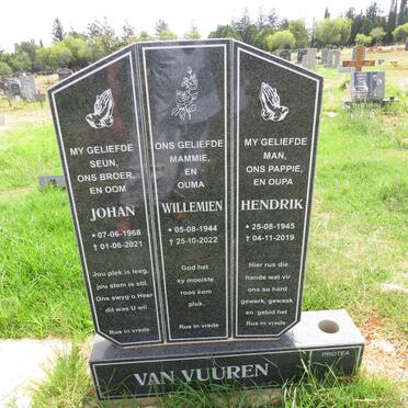 VUUREN Hendrik, van 1945-2019 & Willemien 1944-2022 :: VAN VUUREN Johan 1968-2021