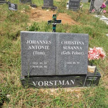 VORSTMAN Johannes Antonie 1952-2019 & Christina Susanna PELSER 1954- 