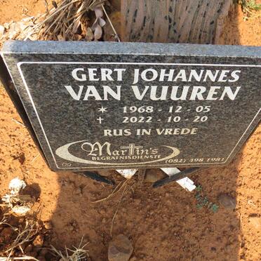 VUUREN Gert Johannes, van 1968-2022