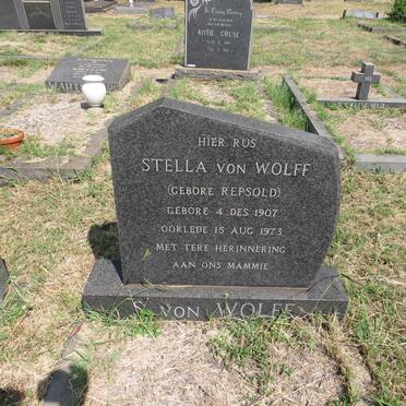WOLFF Stella, von nee REPSOLD 1907-1973
