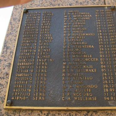Gauteng, PRETORIA, Union Building_1, South African Police memorials