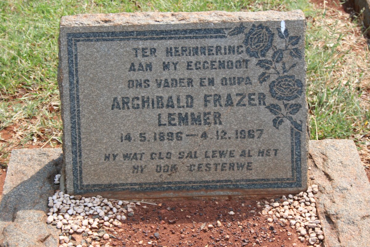 LEMMER Archibald Frazer 1896-1967