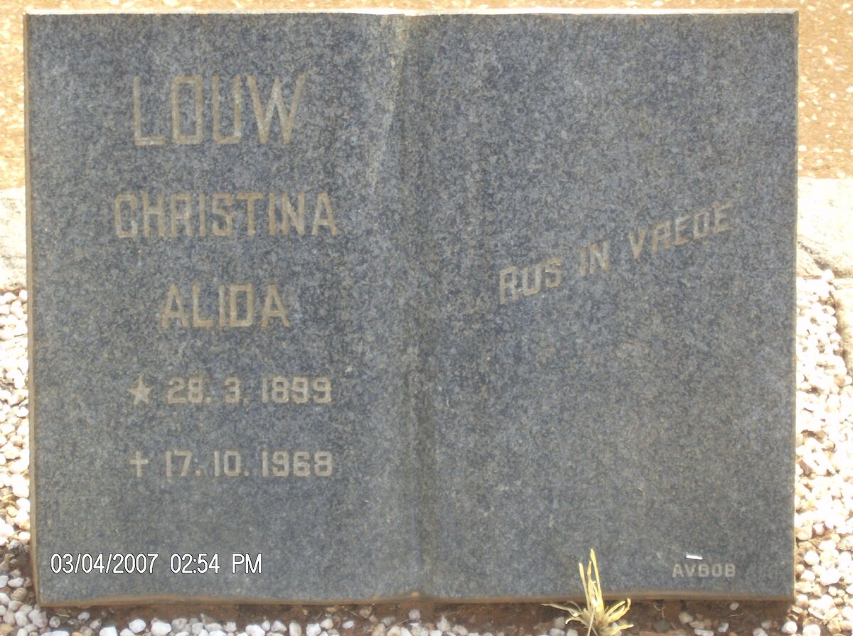 LOUW Christina Alida 1899-1968