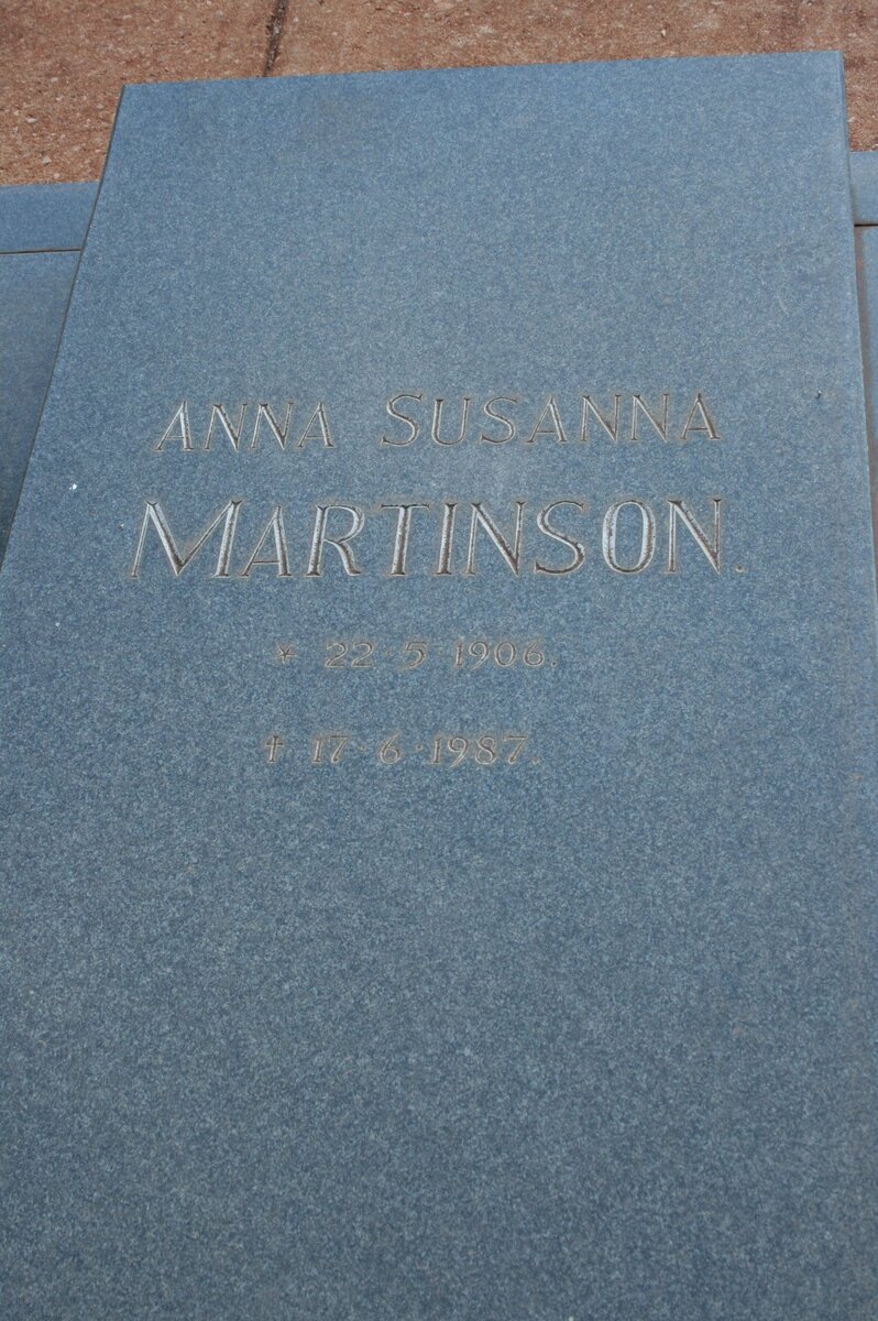 MARTINSON Anna Susanna 1906-1987