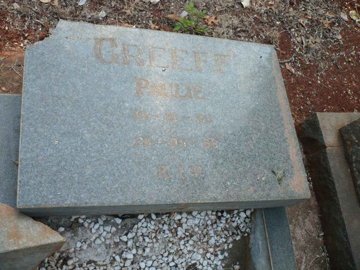 GREEFF Paulie -1966