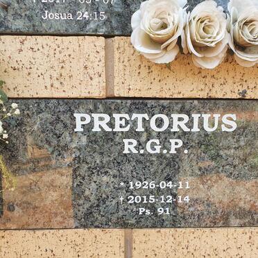 PRETORIUS R.G.P. 1926-2015