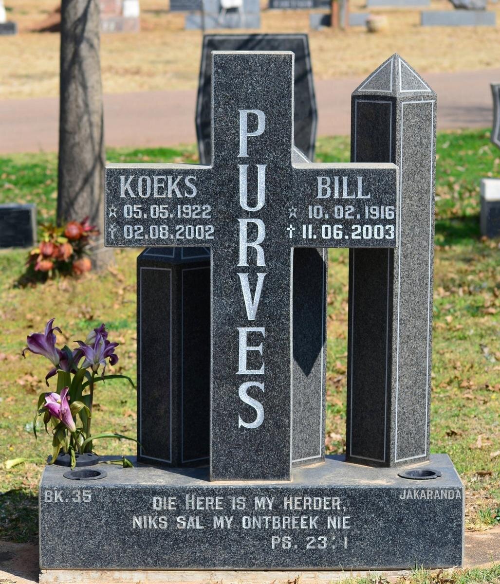 PURVES Bill 1916-2003 &amp; Koeks 1922-2002