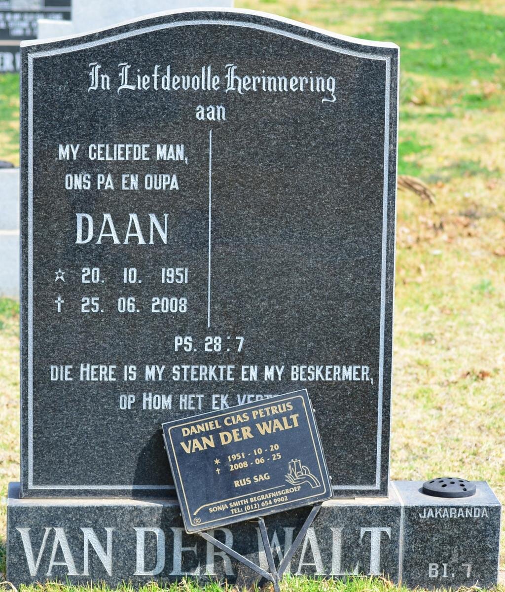 WALT Daniel Cias Petrus, van der 1951-2008