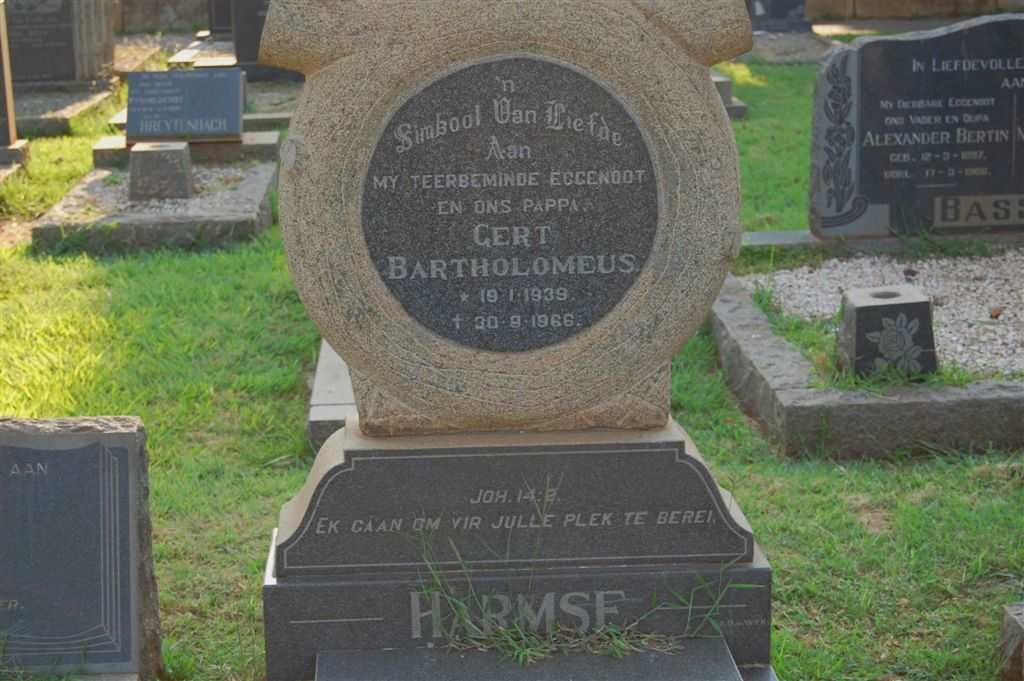 HARMSE Gert Bartholomeus 1939-1966