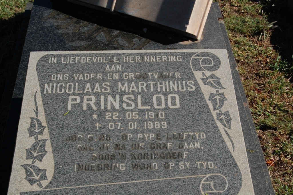 PRINSLOO Nicolaas Marthinus 1910-1989