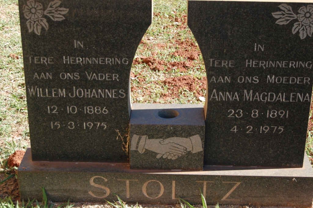 STOLTZ Willem Johannes 1886-1975 &amp; Anna Magdalena 1891-1975