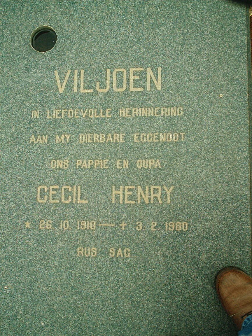 VILJOEN Cecil Henry 1910-1980