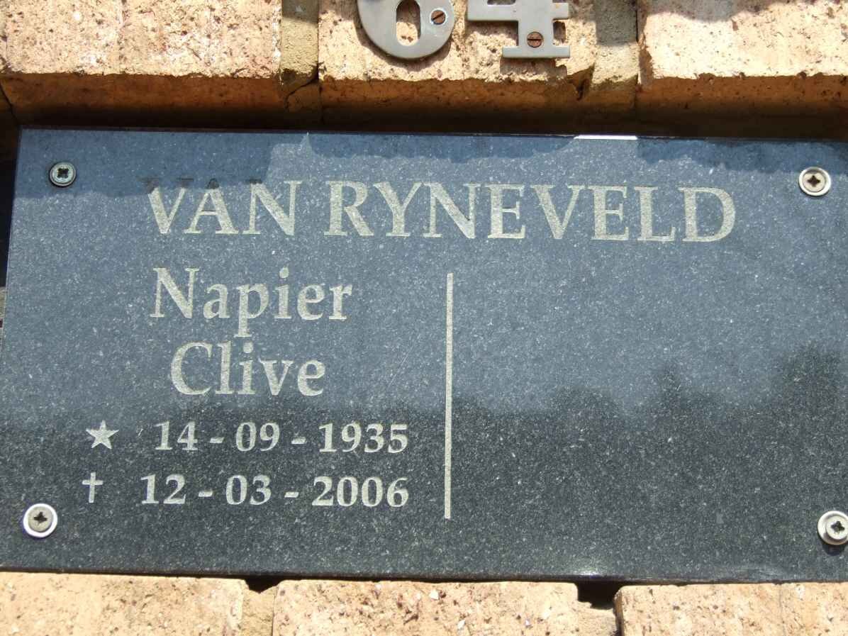 RYNEVELD Napier Clive, van 1935-2006