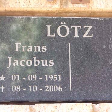 LÖTZ Frans Jacobus 1951-2006