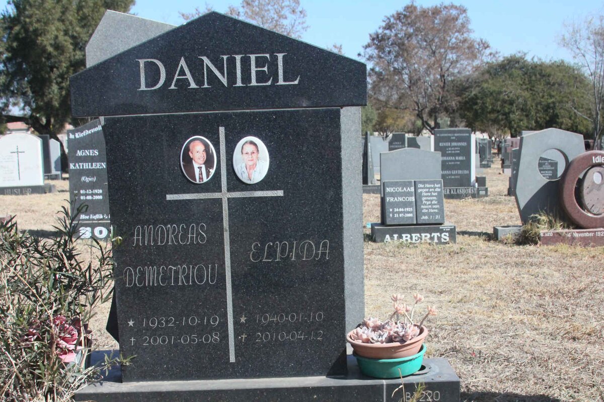 DANIEL Andreas Demetriou 1932-2001 &amp; Elpida 1940-2010