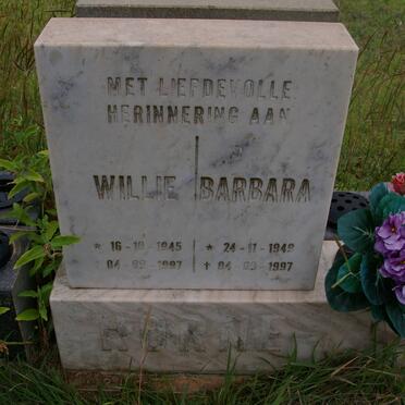 HORNE Willie 1945-1997 &amp; Barbara 1949-1997