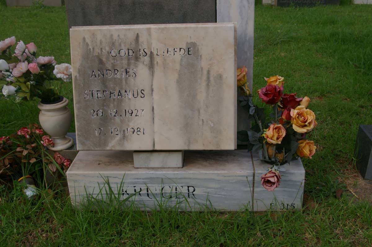 KRUGER Andries Stephanus 1927-1981