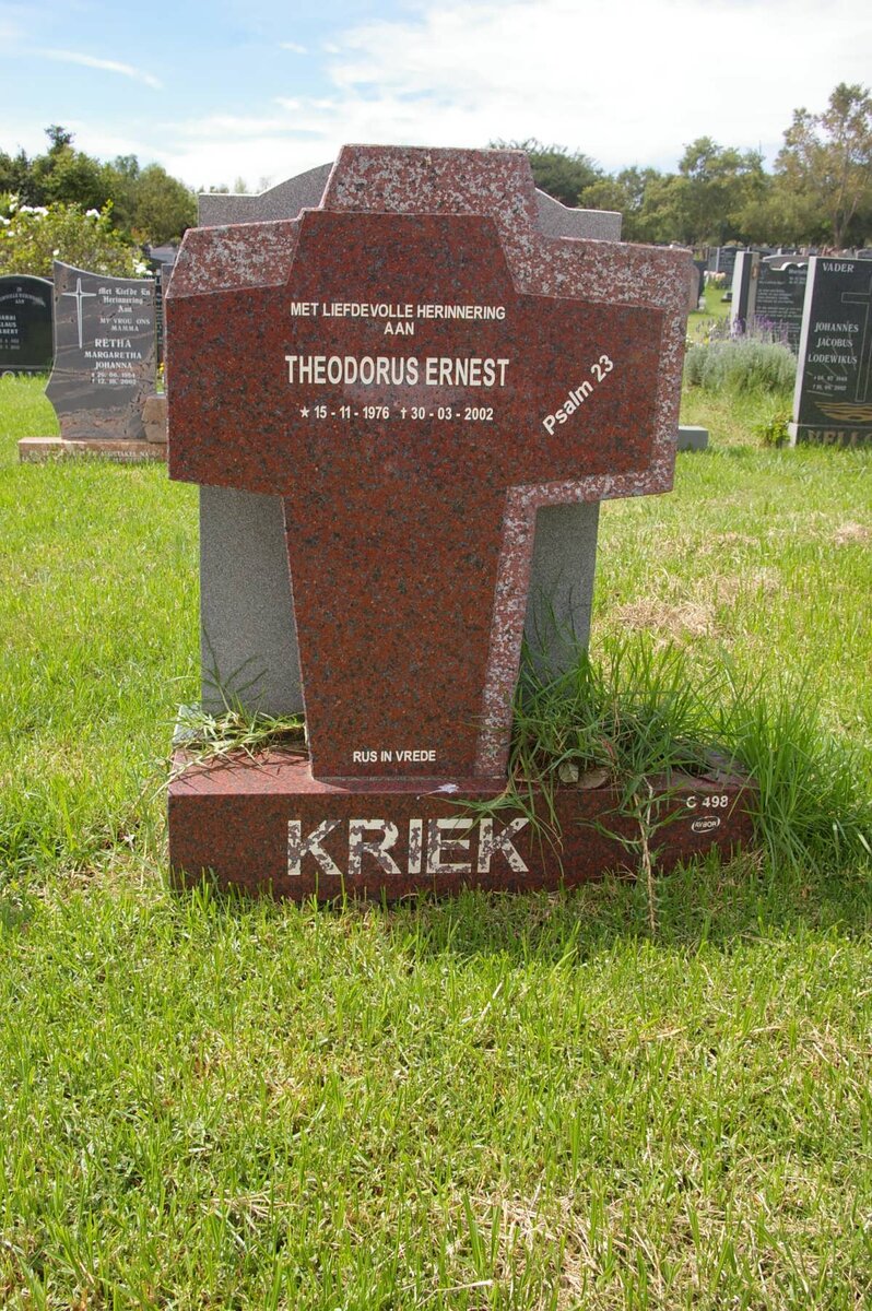 KRIEK Theodorus Ernest 1976-2002
