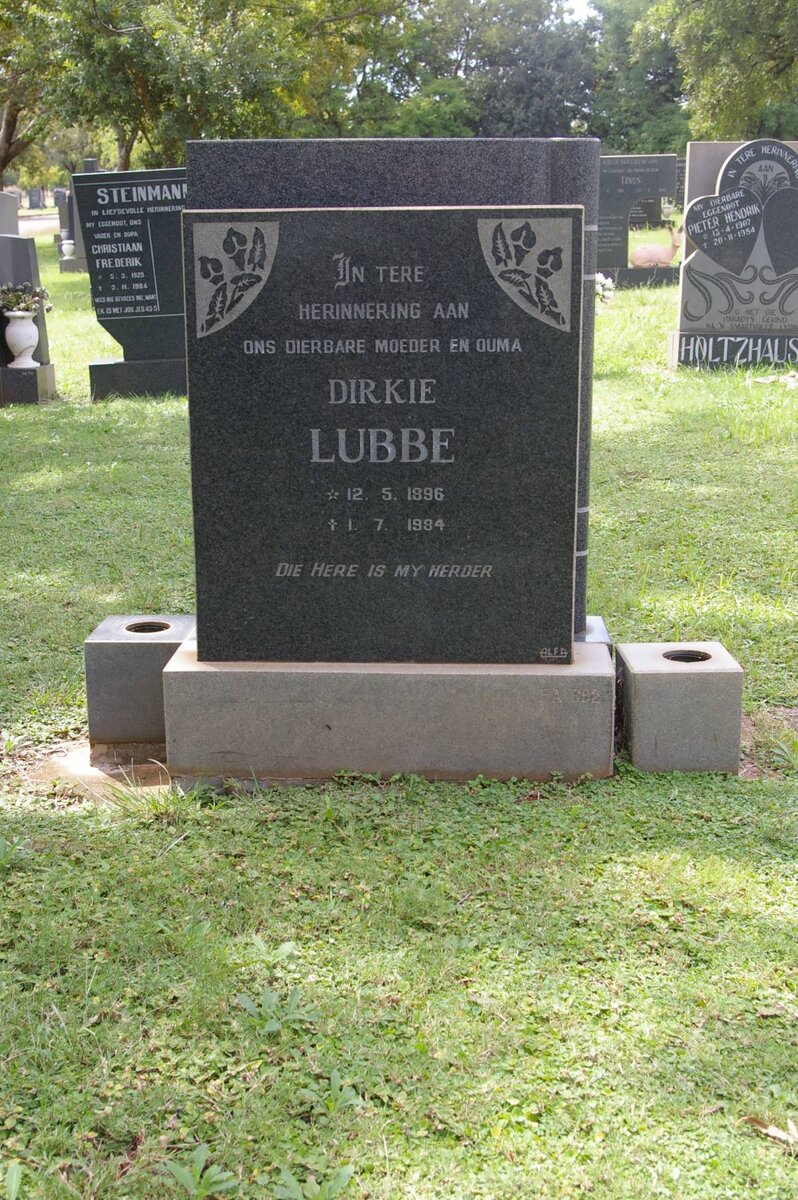LUBBE Dirkie 1896-1984