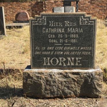 HORNE Cathrina Maria 1889-1951