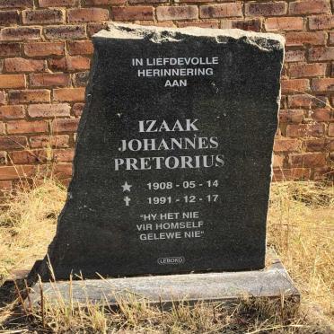 PRETORIUS Izaak Johannes 1908-1991