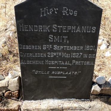 SMIT Hendrik Stephanus 1901-1927