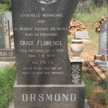 ORSMOND Grace Florence nee WIEGAND 1920-1979