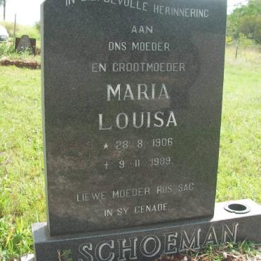 SCHOEMAN Maria Louisa 1906-1989