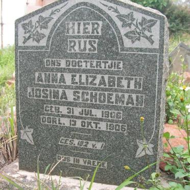 SCHOEMAN Anna Elizabeth Josina 1906-1906