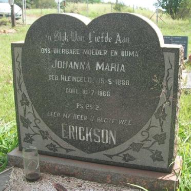 ERICKSON Johanna Maria nee KLEINGELD 1888-1968