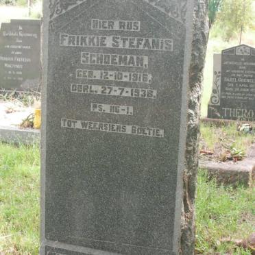 SCHOEMAN Frikkie Stefanis 1916-1938