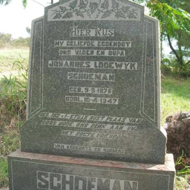 SCHOEMAN Johannes Lodewyk 1875-1947