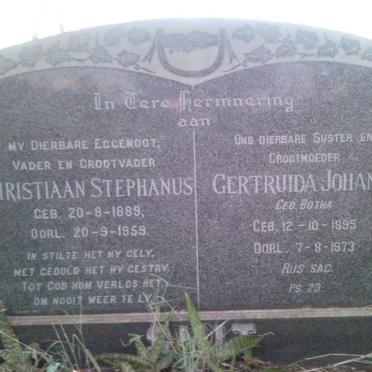 SMIT Christiaan Stephanus 1889-1959 &amp; Gertruida Johanna BOTHA 1895-1973