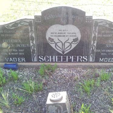 SCHEEPERS Frederick Johannes Jacobus 1887-1972 &amp; Aletta Susanna VAN STADEN 1893-1969
