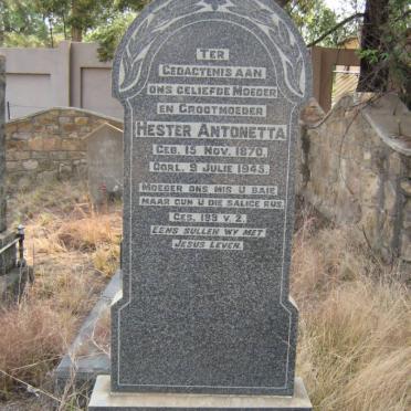STADEN Hester Antonetta, van 1870-1945
