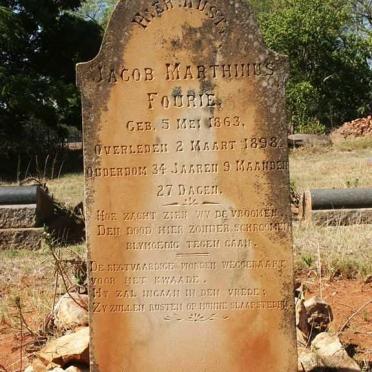 FOURIE Jacob Marthinus 1863-1898