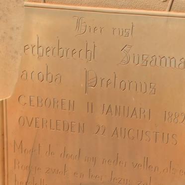 PRETORIUS Gerberbrecht Susanna Jacoba 1882-1895