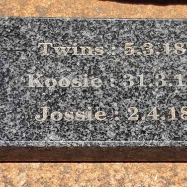 SMUTS Koosie 1898-1898 :: SMUTS Jossie 1898-1898