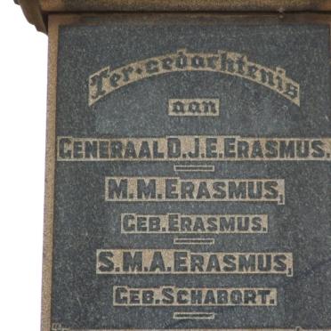 ERASMUS D.J.E. :: ERASMUS M.M. nee ERASMUS :: ERASMUS S.M.A. nee SCHABORT