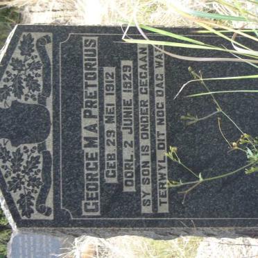 PRETORIUS George M.A. 1912-1929