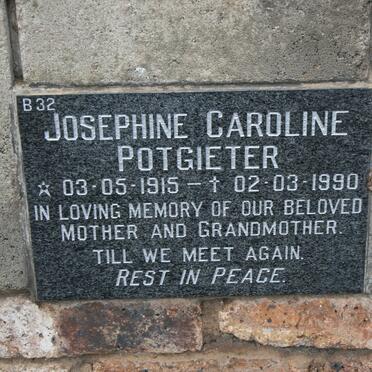 POTGIETER Josephine Caroline 1915-1990
