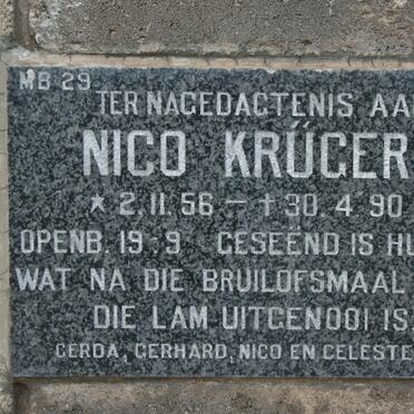 KRÜGER Nico 1956-1990
