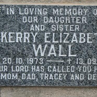 WALL Kerry Elizabeth 1973-1991