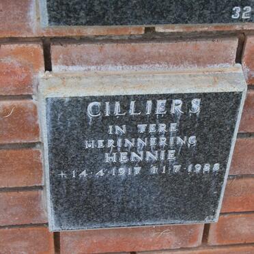 CILLIERS Hennie 1917-1988