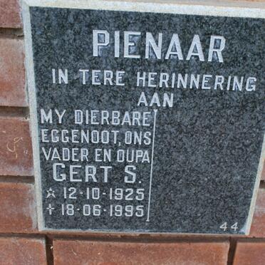 PIENAAR Gert S. 1925-1995