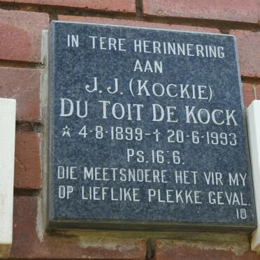KOCK J.J. du Toit, de 1899-1993