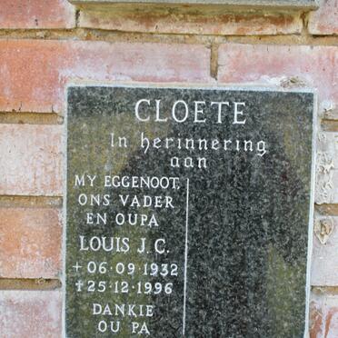 CLOETE Louis J.C. 1932-1996