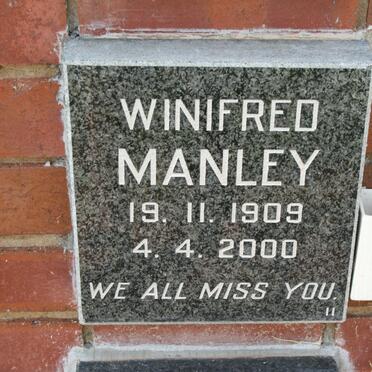 MANLEY Winifred 1909-2000